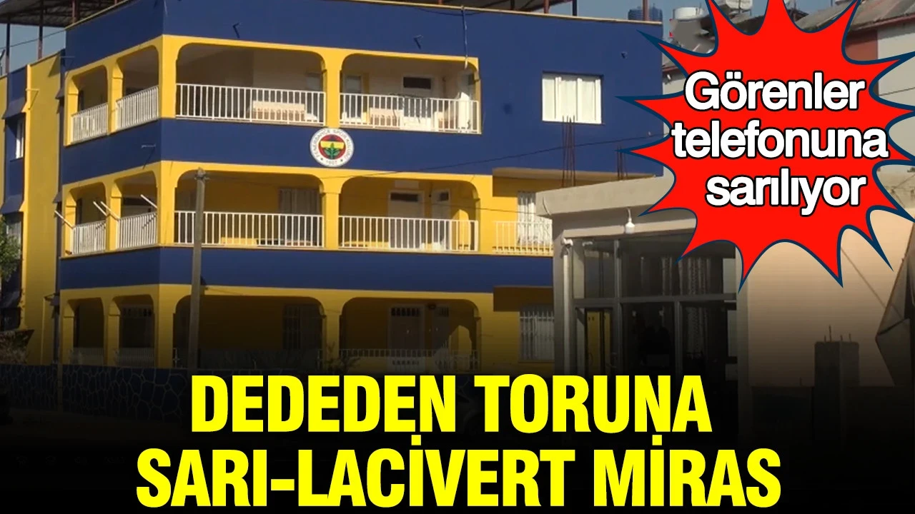 Dededen toruna sarı-lacivert miras: Görenler telefonuna sarılıyor