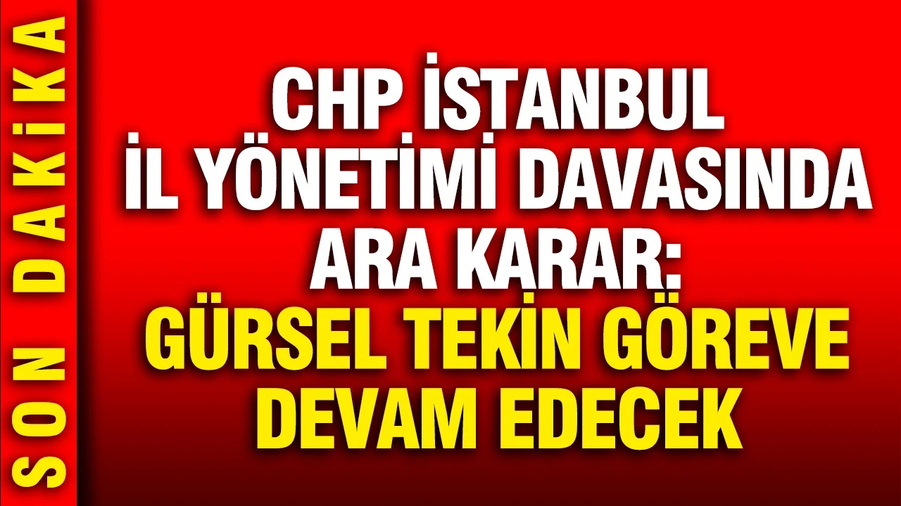 CHP İstanbul il yönetimi davasında ara karar: Gürsel Tekin göreve devam edecek