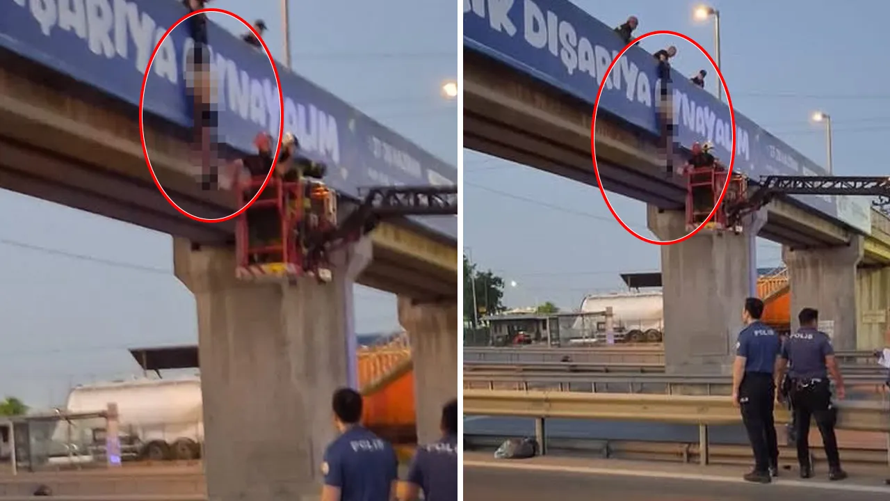 Üst geçitte ayaklarından asılı ceset buldular! Bursa Gebze