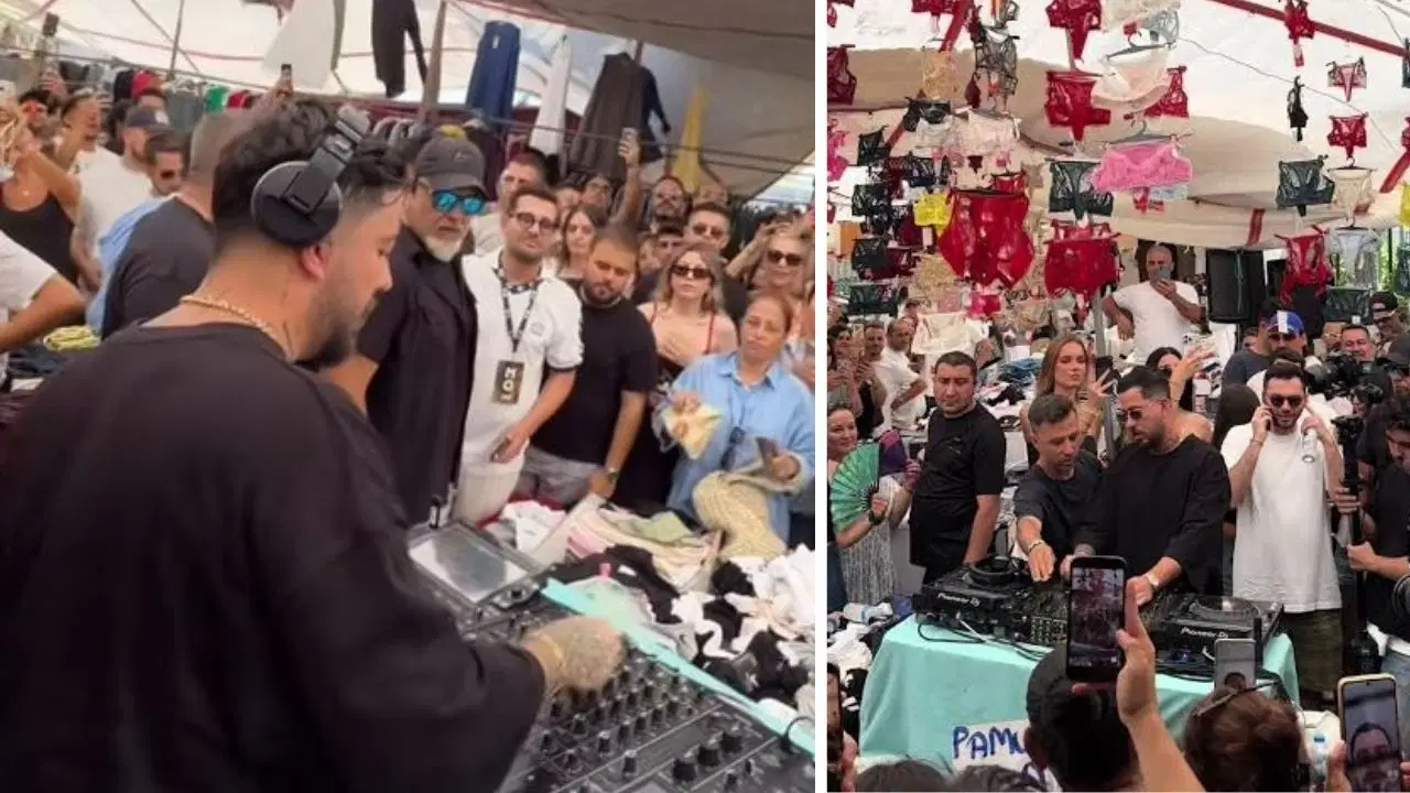 DJ Mahmut Orhan’dan Alaçatı’da sürpriz performans: Semt pazarı festival alanına döndü