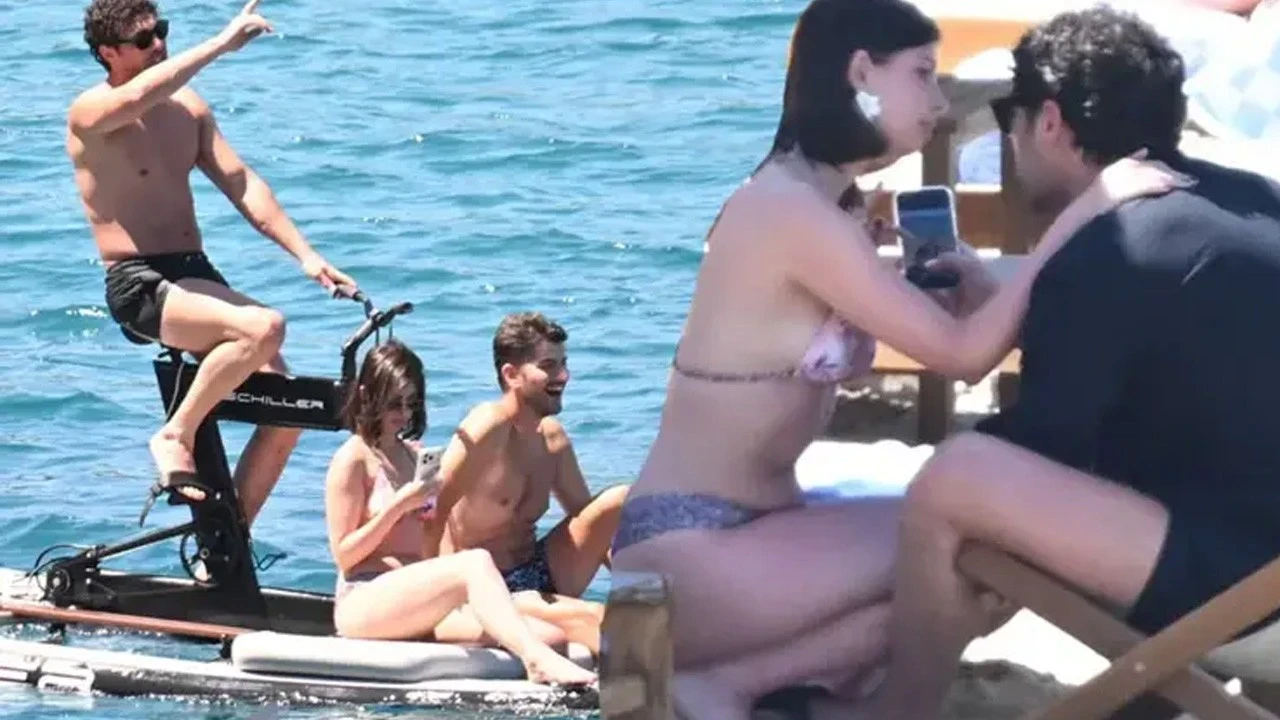 Sezon finalinden sonra aşk tatili! Taşacak bu Deniz'in aşıkları plajda yakalandı! Romantik dakikalar