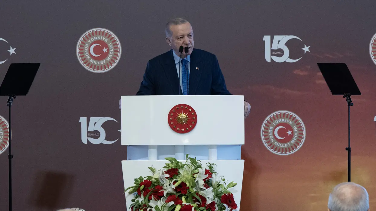 TBMM'de 15 Temmuz Anma Töreni'... Cumhurbaşkanı Erdoğan Gazi Meclis'te