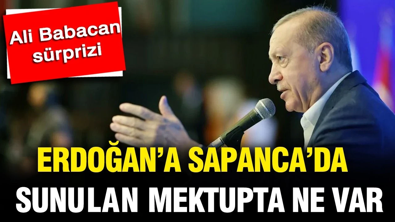 Sapanca'da Erdoğan'a sunulan mektupta ne var: Ali Babacan sürprizi