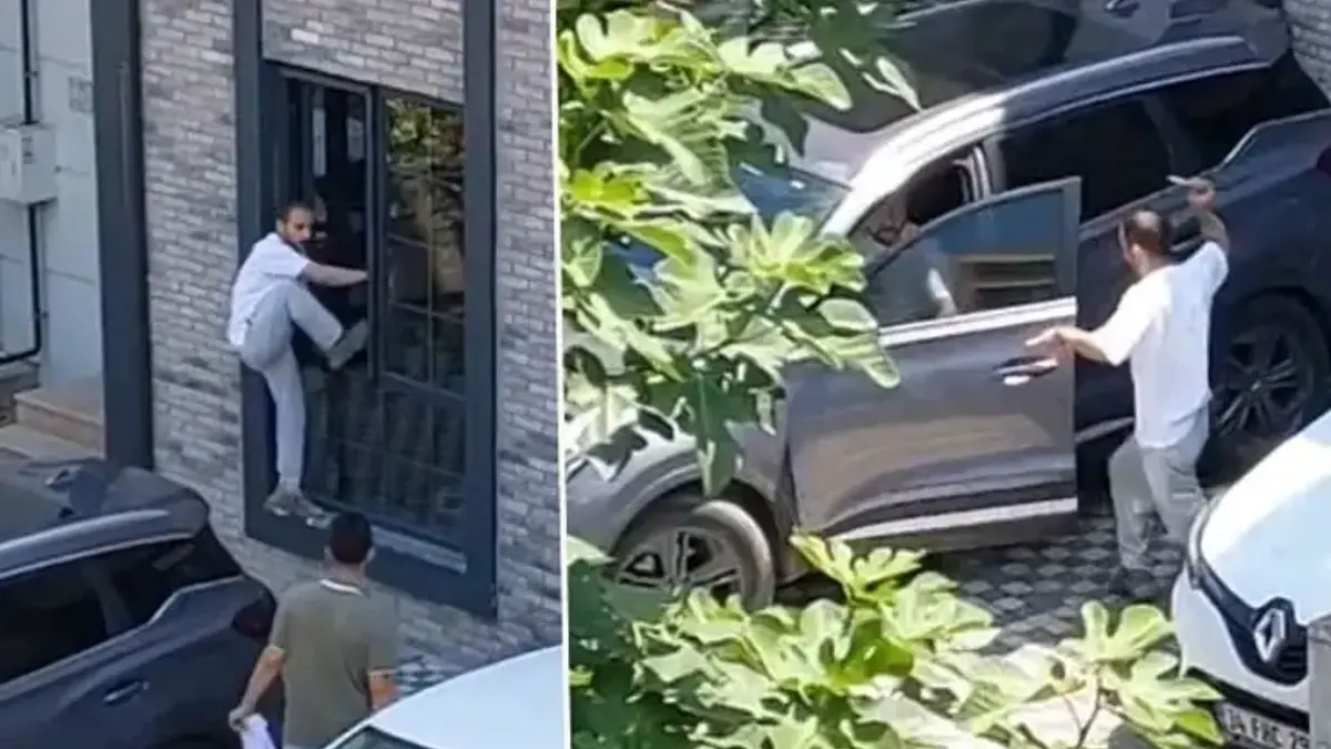 Sokak ortasında dehşet anları kamerada! ‘Burası kaldırım’ dedi, canından oluyordu