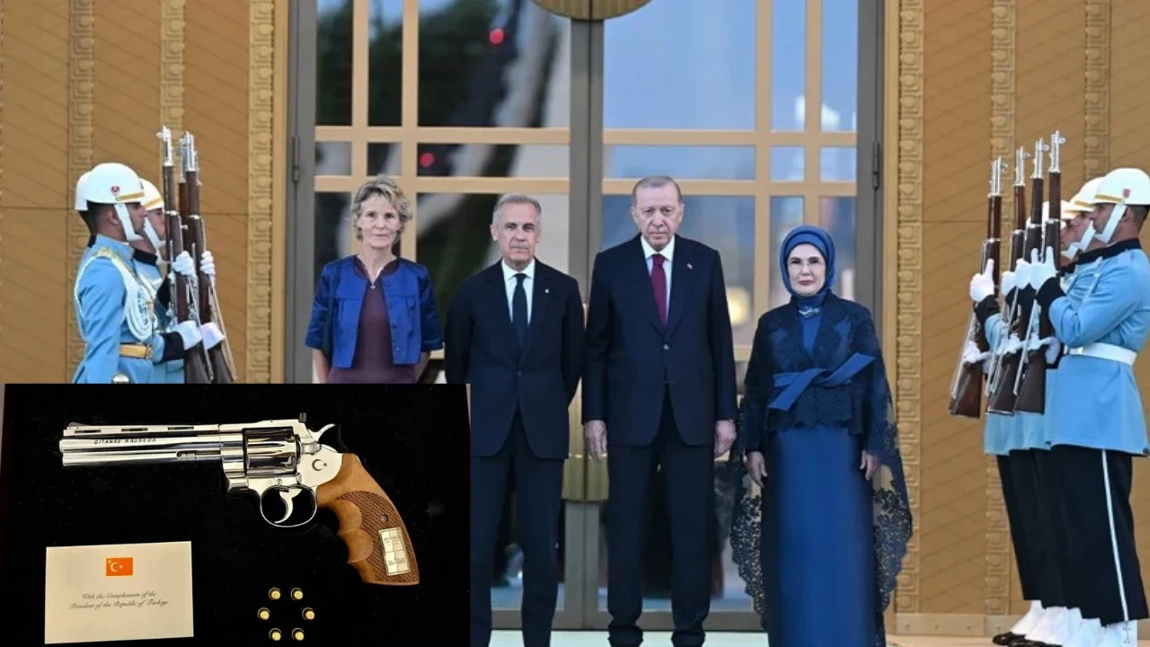 Cumhurbaşkanı Erdoğan'ın tabanca hediyesi Kanada'da olay oldu!