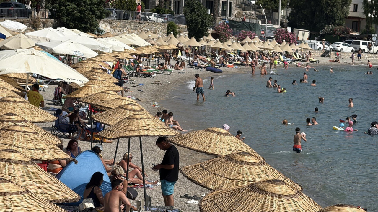 Bodrum'da sahillerde yoğunluk yaşanıyor