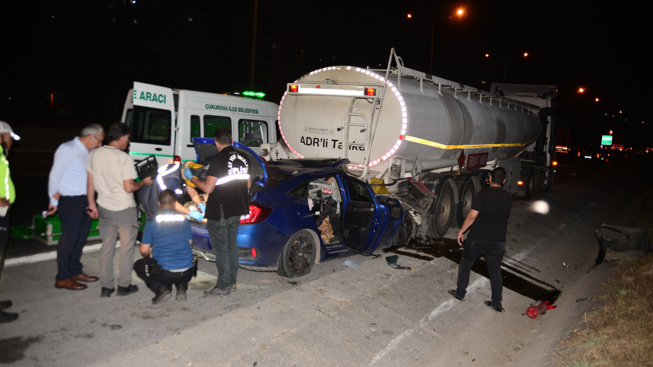 Adana'da otoyolda kaza: 1 ölü, 2 yaralı var