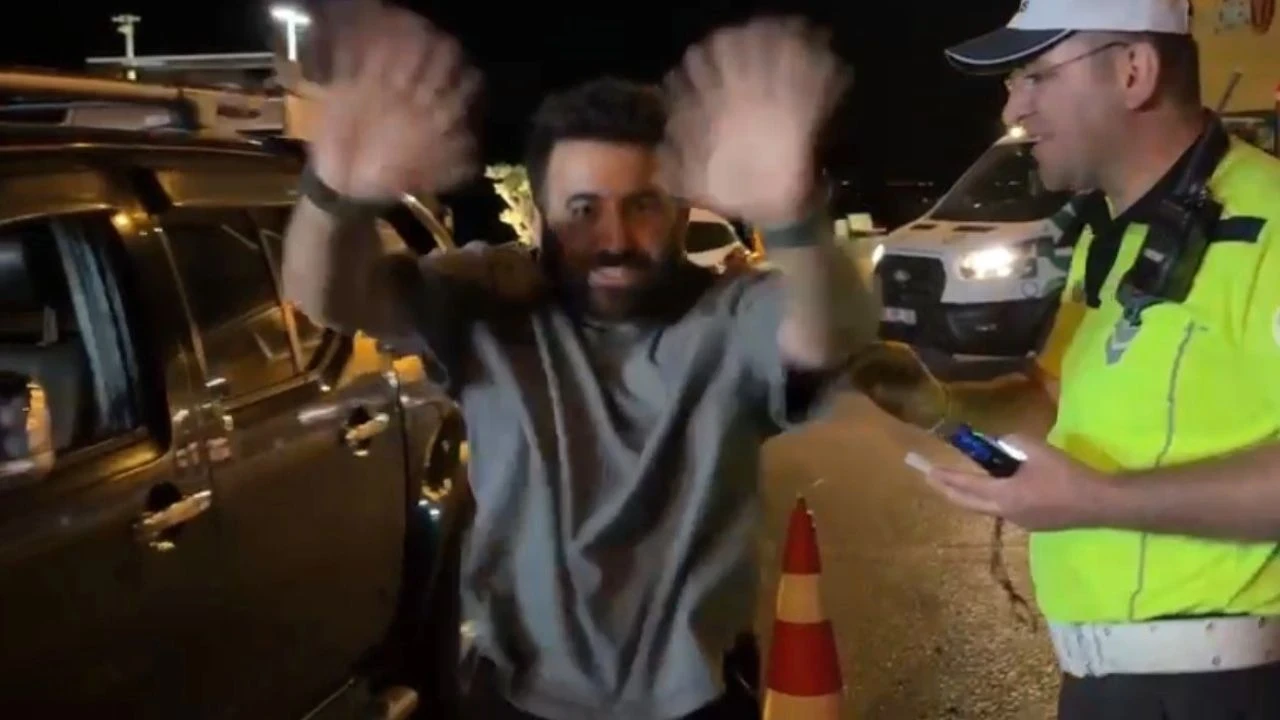 Alkolmetre sıfırı gösterdi, sürücü havalara uçtu