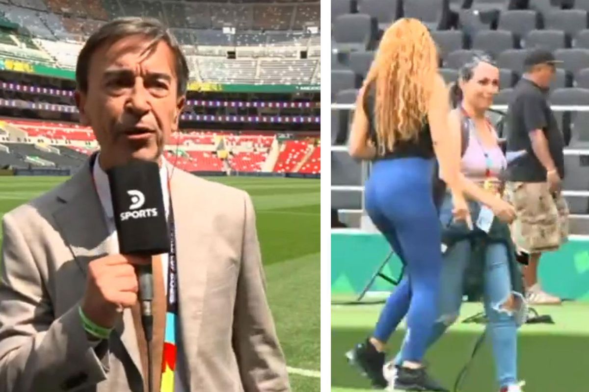 Shakira'yı görünce kendini tutamadı! Canlı yayını bırakıp yanına koştu