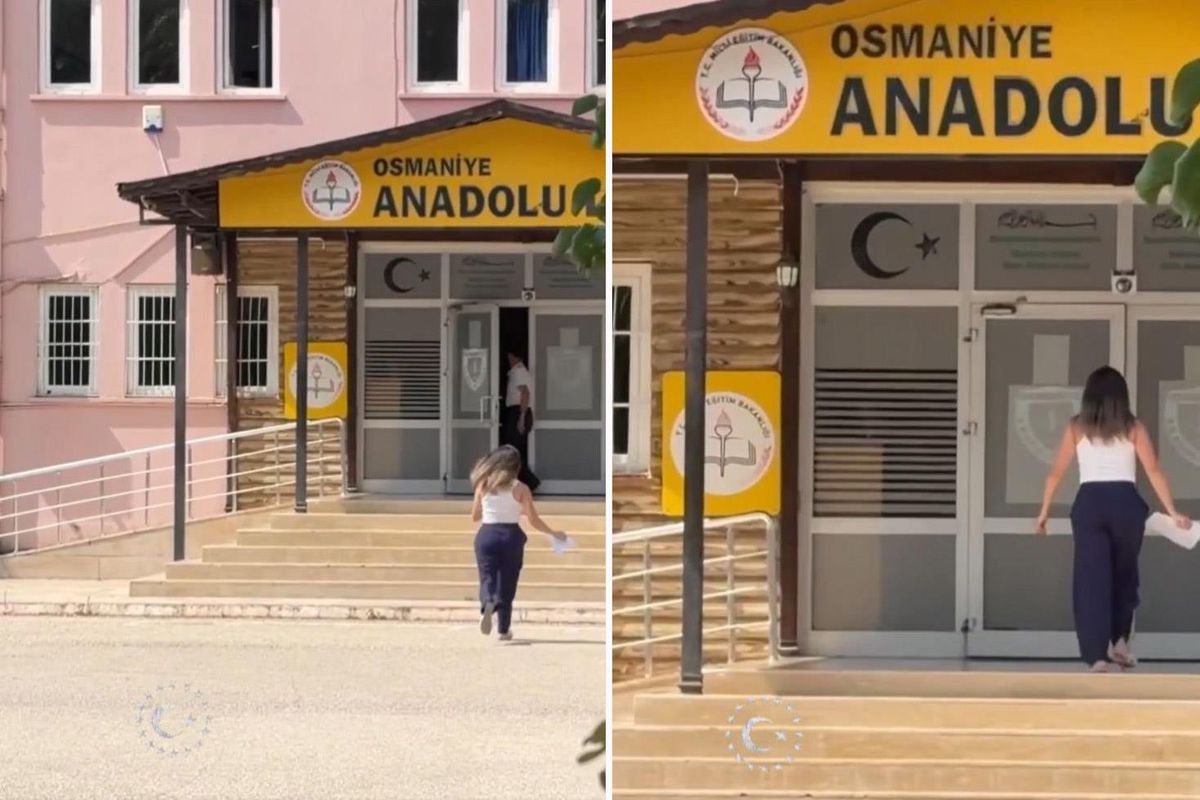 Hafta sonu yapılan sınavda çekilen görüntüye tepki yağıyor