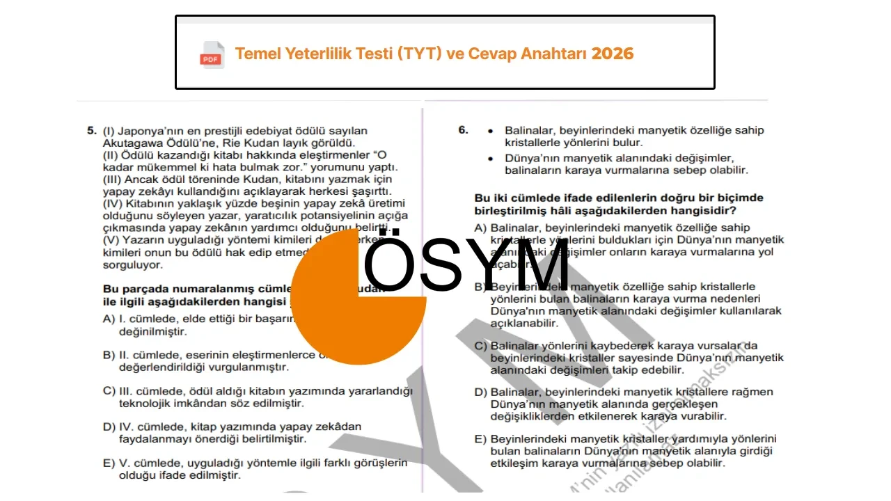 YKS TYT soruları ve cevapları 2026 osym.gov.tr! ÖSYM YKS soruları ve cevap anahtarı kitapçığı açıklandı mı? TYT A-B kitapçığı sorgulama ekranı