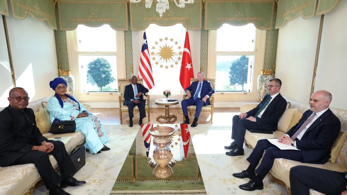 Başkan Erdoğan Liberya Cumhurbaşkanı Boakaı'yi kabul etti