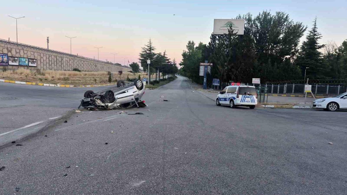 Eskişehir'de kontrolden çıkan otomobil takla attı: 1 yaralı