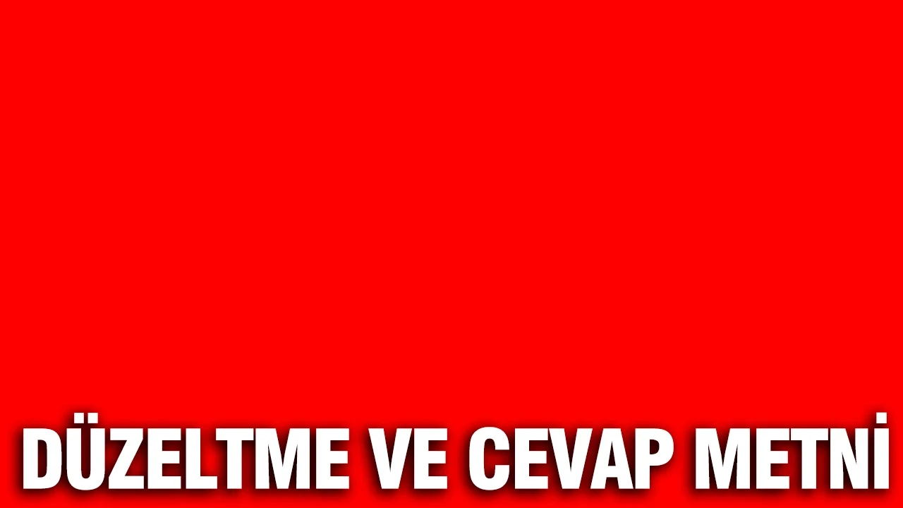 Düzeltme ve cevap metni