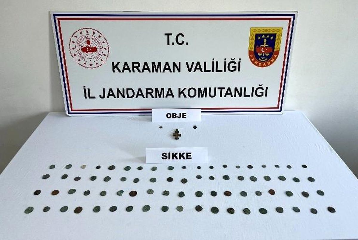 Karaman'da tarihi eser ele geçirildi: 7 tutuklama