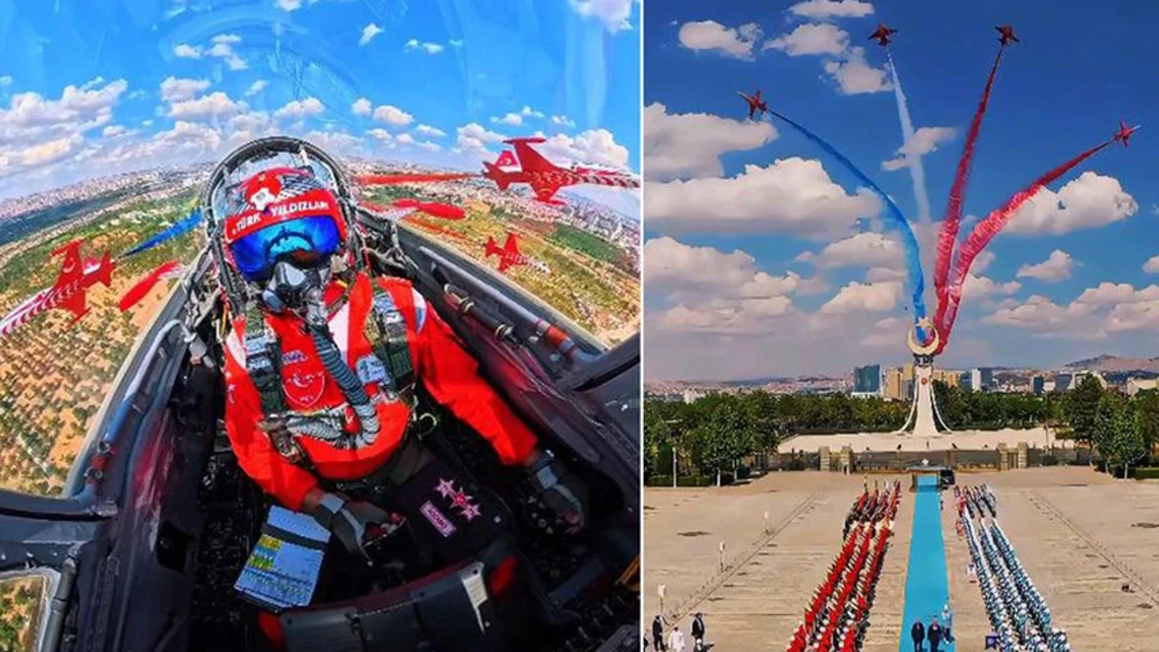 Türk Yıldızları'nın selamlama uçuşu yayımlandı