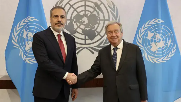 Dışişleri Bakanı Hakan Fidan, BM Genel Sekreteri Guterres ile telefonda görüştü