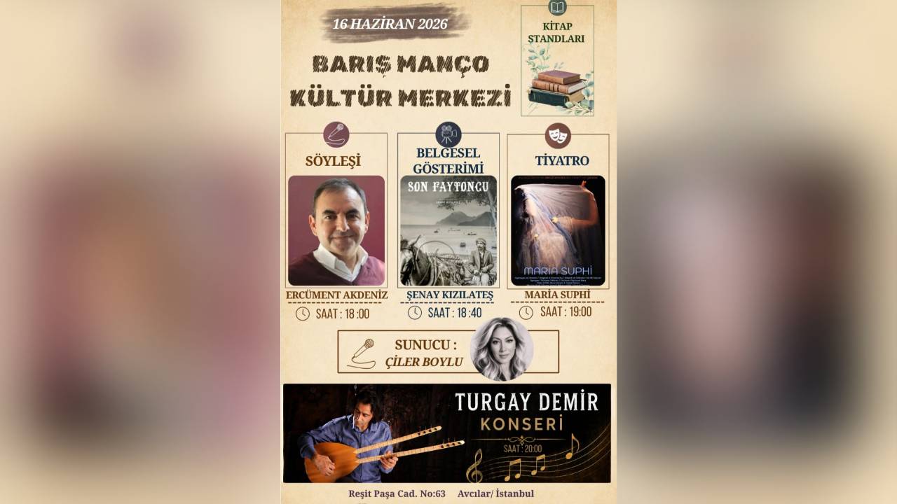 Avcılar'da kültür buluşması: Söyleşi, belgesel, tiyatro ve konser bir arada