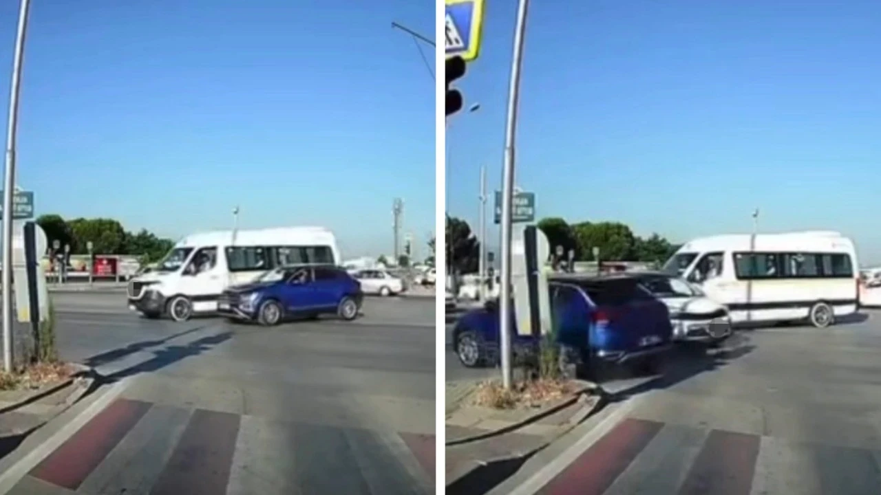 Kırmızı ışık ihlali pahalıya patladı: Kavşakta feci çarpışma
