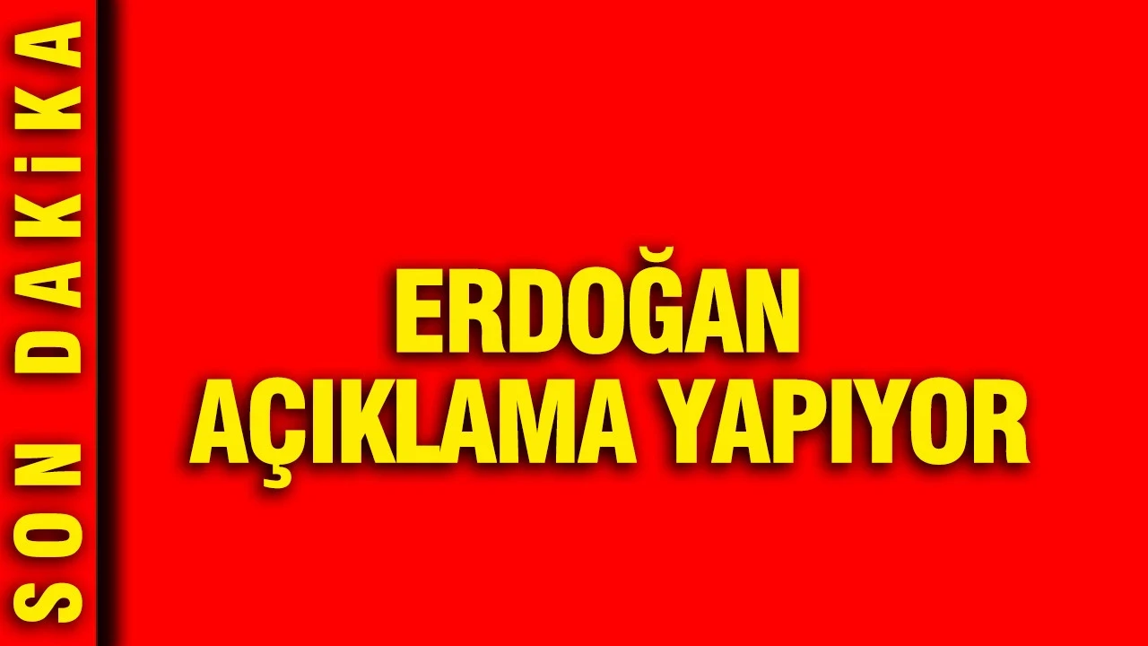 Cumhurbaşkanı Erdoğan açıklama yapıyor