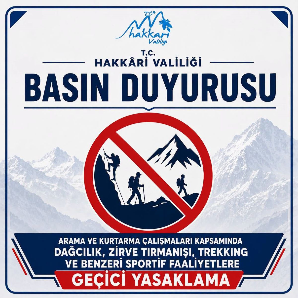 Cilo Sat Dağı'nda kaybolan dağcıyı arama çalışmaları 3'üncü gününde