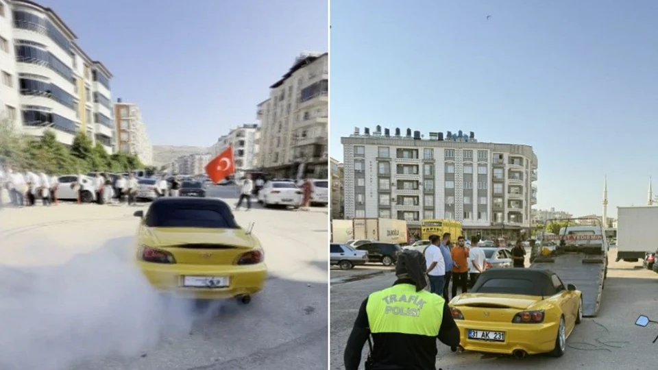 Hatay'da trafiği tehlikeye atan sürücüye rekor ceza ve 2 ay men
