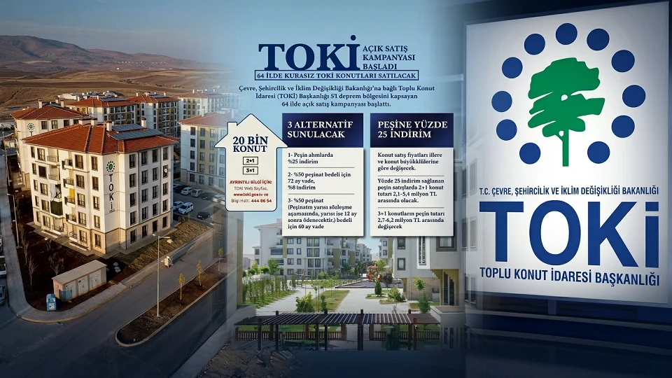 TOKİ ev satışları başvuruları ne zaman ve nereden yapılacak? TOKİ 20 bin konut ödeme takvimi belli oldu