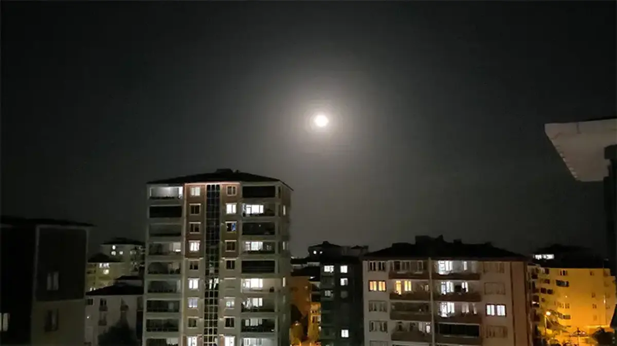 Edirne semalarında görsel şölen! Görenler fotoğraf çekmek için yarıştı