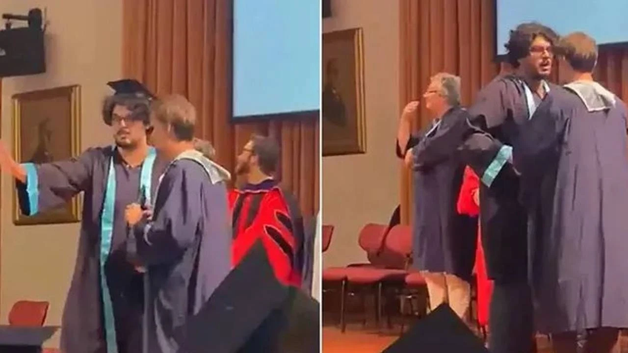 Boğaziçi mezuniyetinde 'fotoğraf' gerilimi: Fotoğraf çektirmek istemeyen öğrenciye öğretim üyesinden fiziksel müdahale