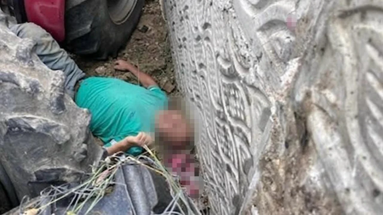 Kullandığı traktörün altında kalan çiftçi ağır yaralandı