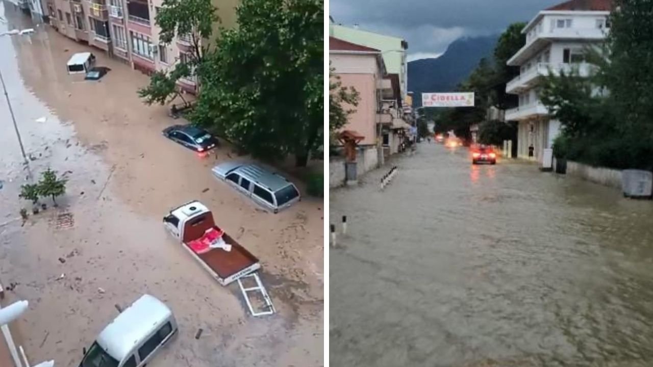 Yağışlar kenti perişan etti! Sel vurdu, evler ve araçlar su altında kaldı