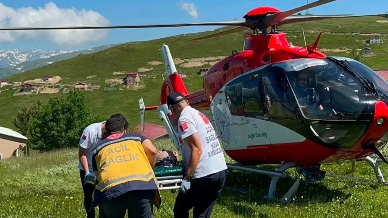 Mantardan zehirlendi: Ambulans helikopterle hastaneye kaldırıldı