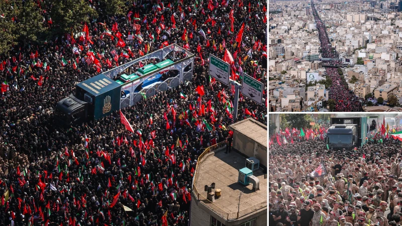 İran'ın eski lideri Hamaney için Tahran caddelerinde veda töreni düzenleniyor