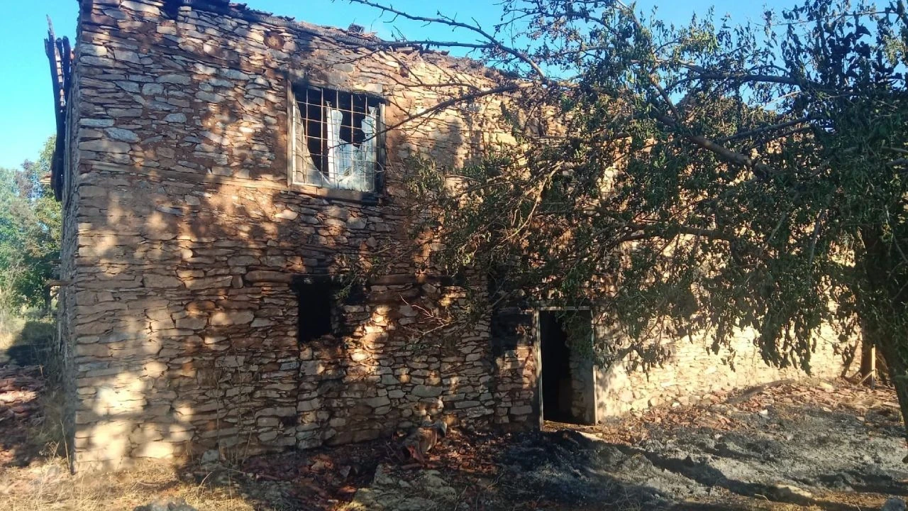 Malatya'da yangın: 2 ev ile 20 dönümlük alan zarar gördü