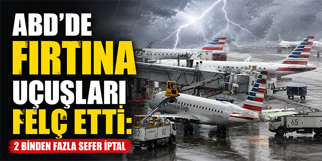 ABD’de Fırtına Uçuşları Felç Etti