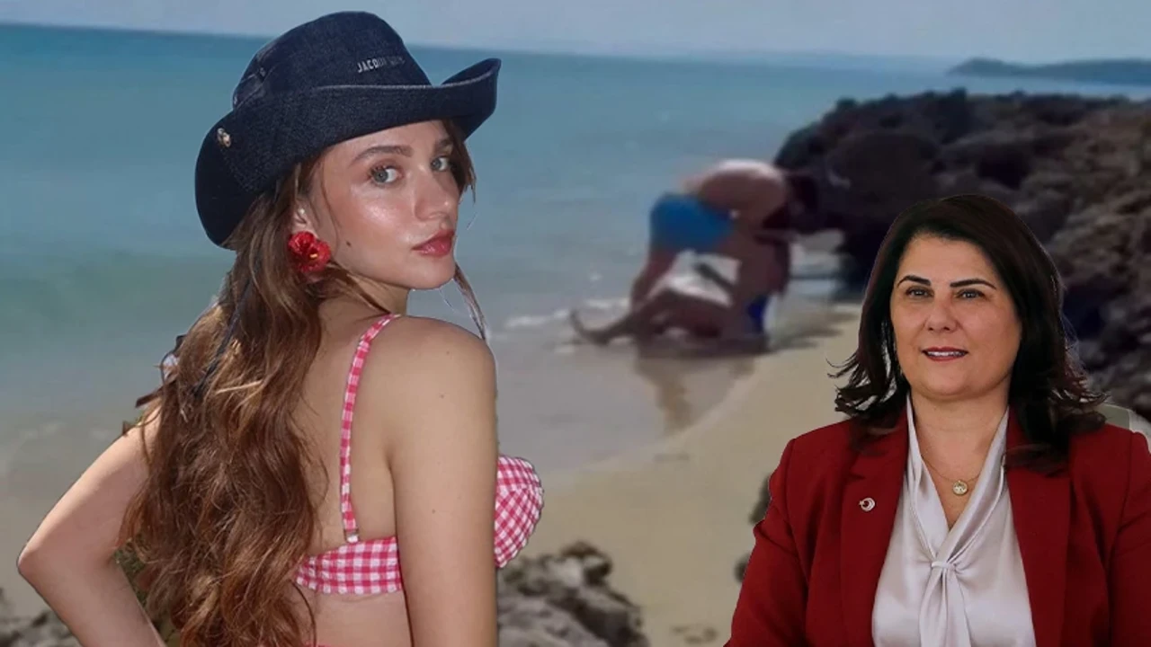 Miray Daner'den sahilde romantik pozlar! Çerçioğlu'nun oğluyla aşk yaşıyor...
