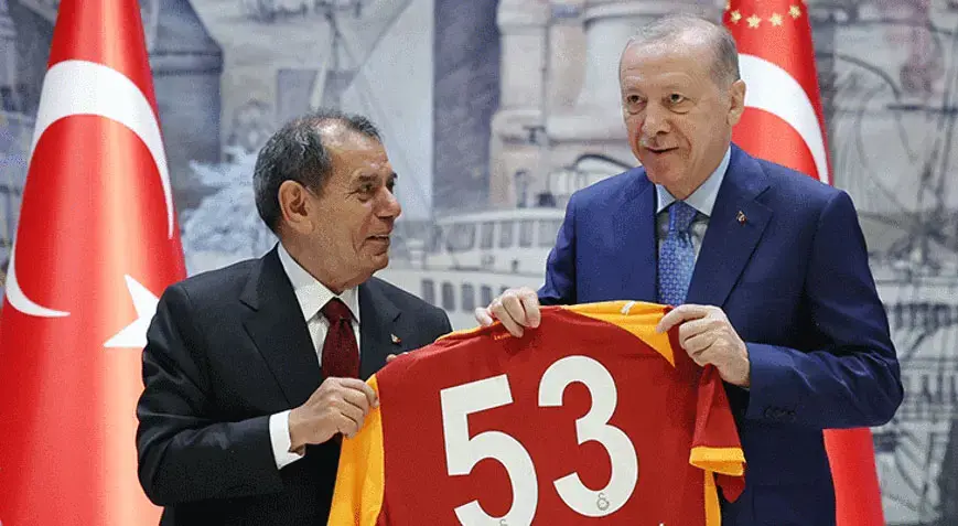 Cumhurbaşkanı Recep Tayyip Erdoğan, Süper Lig şampiyonu Galatasaray'ı kabul etti