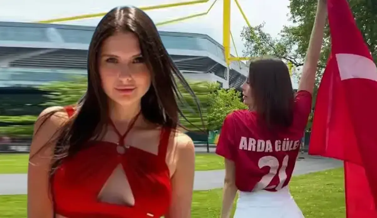 Arda Güler hayranı Rus Model Svetlana iş başında! Türkiye forması giyip, paylaştı