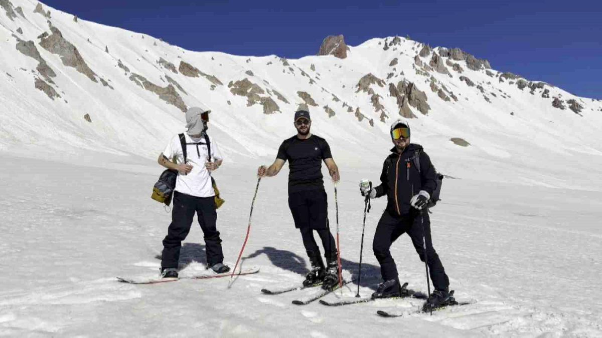 Haziran sonunda Erciyes'te kayak keyfi