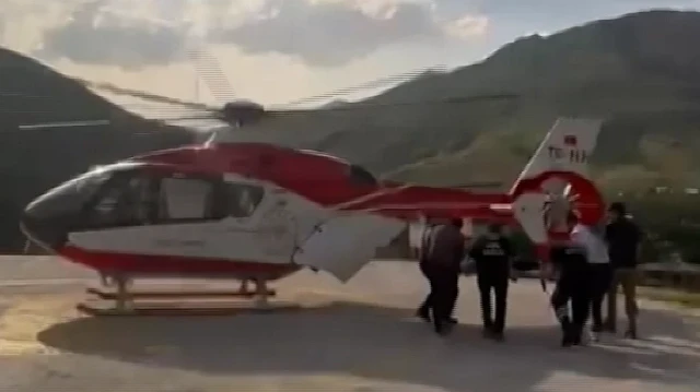 Ambulans helikopter 57 yaşındaki hasta için havalandı