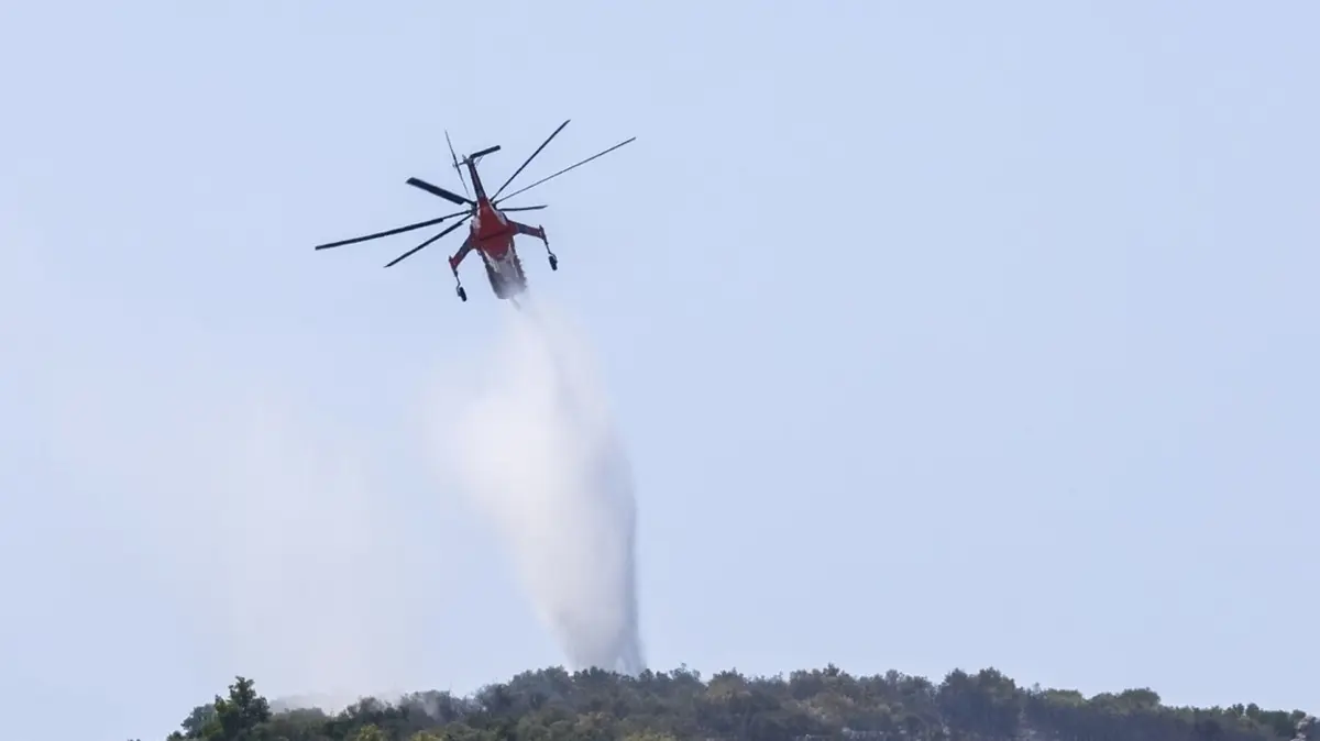 Komşuda helikopter düştü