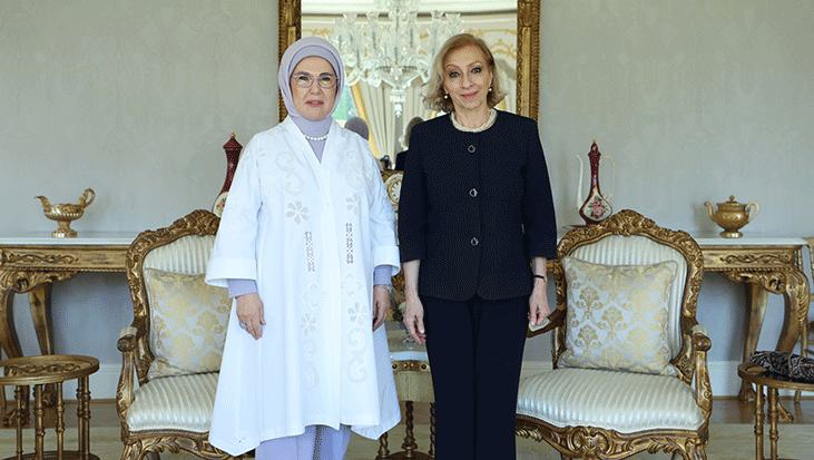 Emine Erdoğan, Lübnan Başbakanı'nın eşi Sahar Selam ile görüştü