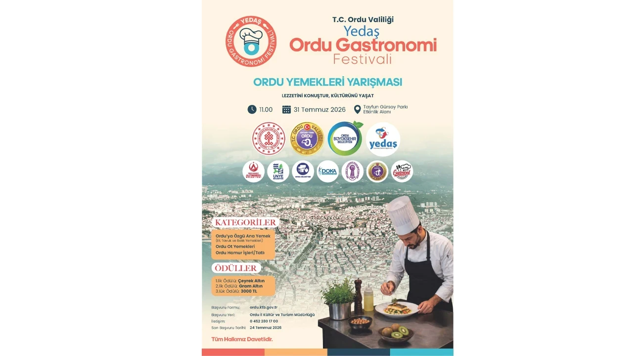 Ordu Gastronomi Festivali Yemek Yarışması için başvurular başladı