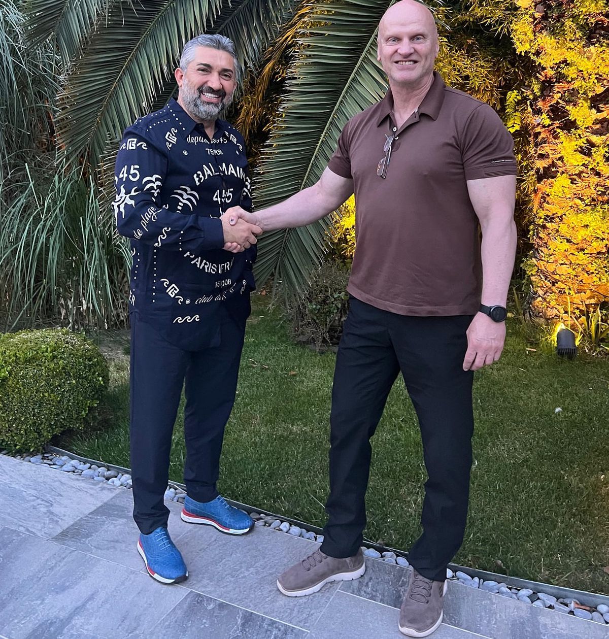 Çorum FK Sahibi Savaş Balçık, Arsenal'in eski scoutu Jürgen Kost ile görüştü