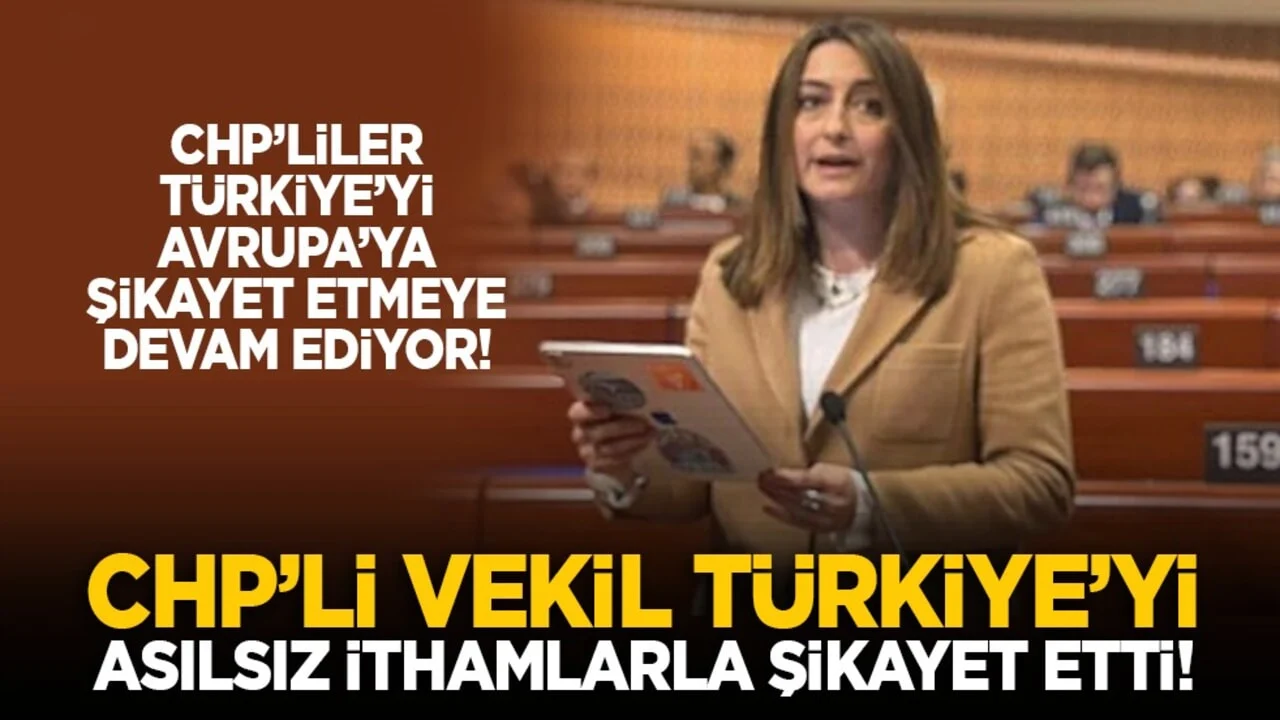 CHP’liler Türkiye’yi Avrupa’ya şikayet etmeye devam ediyor! CHP’li vekil Türkiye’yi asılsız ithamlarla şikayet etti!