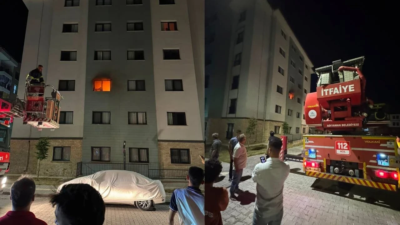 Adıyaman'da korku dolu anlar! Alevler geceyi aydınlattı