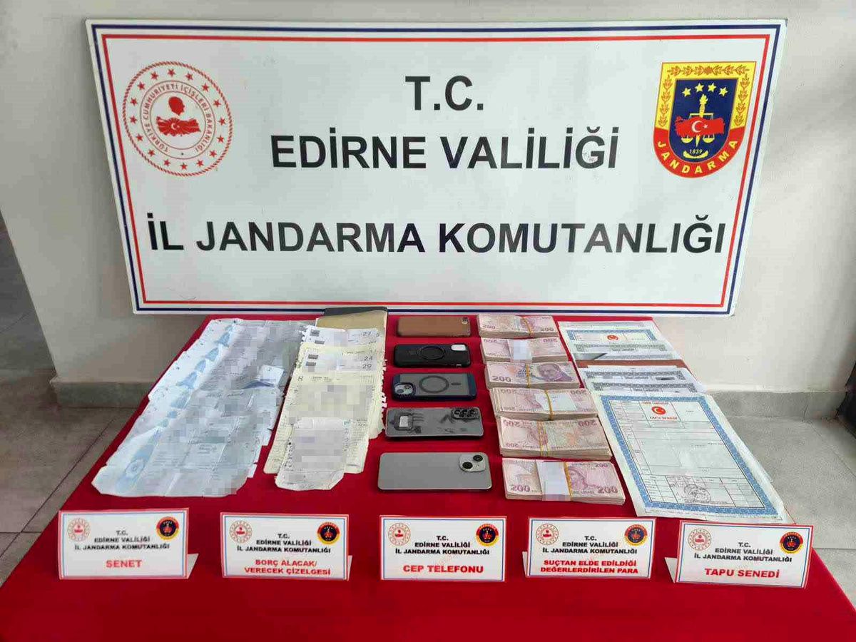 Keşan'da 6 şüpheli "tefecilik" iddiasıyla gözaltına alındı