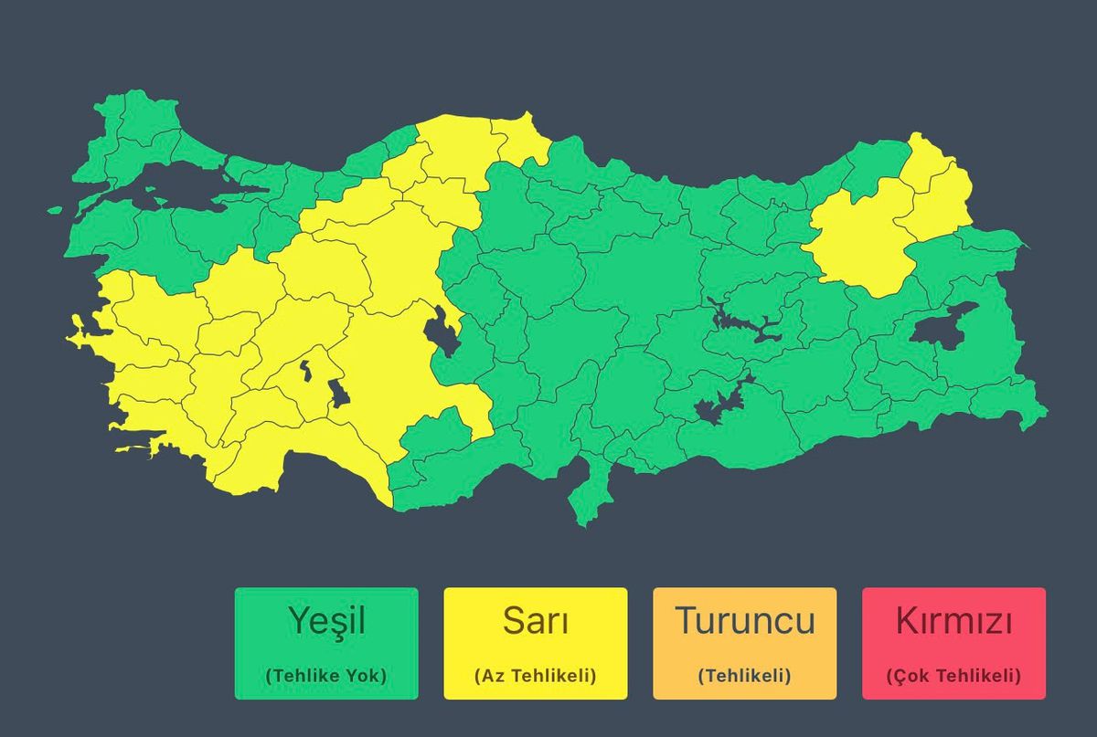 İçişleri Bakanlığı'ndan 'sağanak' uyarısı