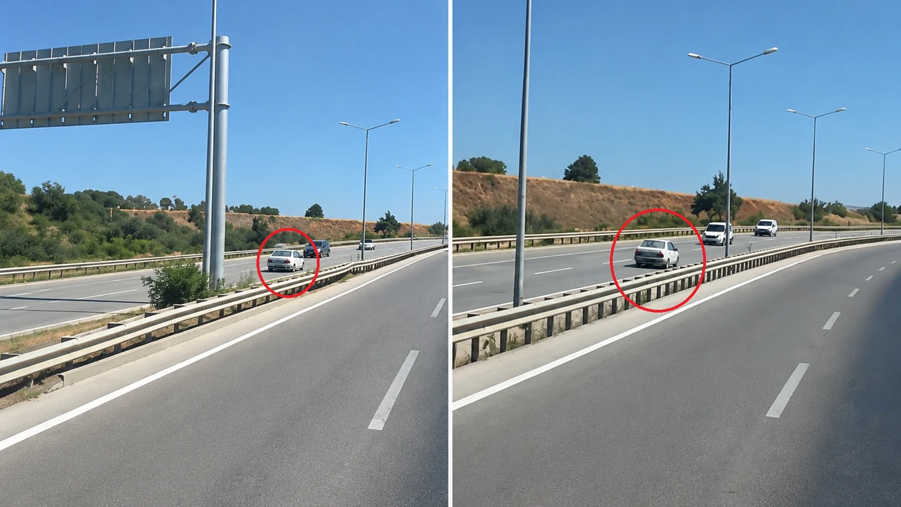 Bu sürücü çıldırmış: Kilometrelerce böyle gitti!
