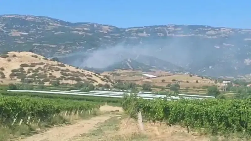 Manisa'da maki yangınında alevler ormana sıçradı